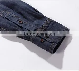 2016 Men Denim Shirts Wholesale , Men Denim Casual Shirt thumbnail-4