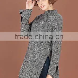 Ladies Latest Fashion High Quality Long Chunky Organic Wool Sweaters With Wholesael Price thumbnail-2