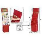 Custom Exhibition Paper, Corrugated Cardboard Floor Books Display Stand Racks 4C Printing thumbnail-1