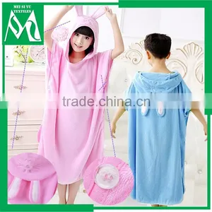 Children Blanket Poncho Rabbit Embroidery thumbnail-1