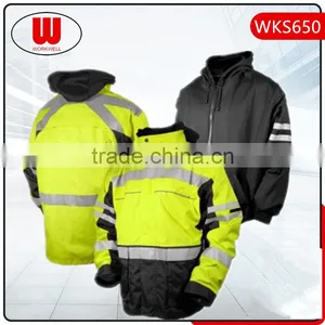 High Visibility Mens Quilted Reflector Jackets thumbnail-1