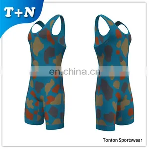Wholesale Cheap Quick Dry Gym Wrestling Singlets thumbnail-1