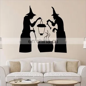 Halloween Theme Two Witch Window/Wall Sticker Halloween Decoration Home Decoration thumbnail-1