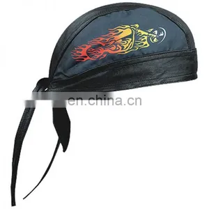 HMB-901L5 LEATHER SKULL CAP DURAG HEAD WRAP BANDANA SKULLCAP HATS SCARF BIKER thumbnail-1
