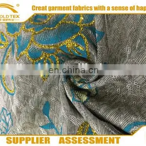 Fdy Fiber Knit Fabric 95% Polyester Fabric With FOIL For Garment thumbnail-3