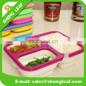 -collapsible Lunch Bowl 3-compartment Silicone Lunch Bowl thumbnail-2