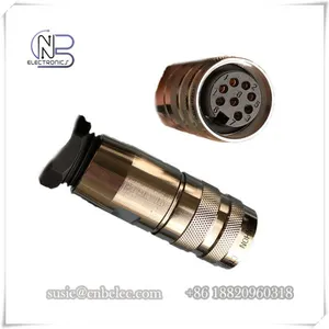 Waterproof Metal Circular Connector AISG Female 8 Pins DIN Connector for RRU TO RCU RET CONTROL CABLE thumbnail-1