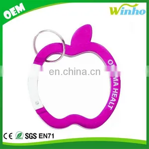 Winho Apple Carabiner Keychain With Split Ring Attachment thumbnail-1