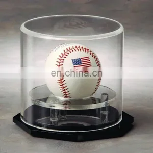 Single Baseball/Hockey Puck /Single Bobblehead Acrylic Display Circle Case thumbnail-2