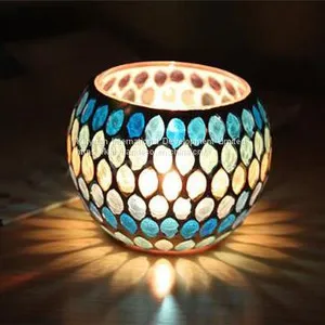 Glass Mosaic Candle Holder thumbnail-1
