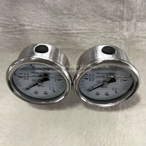 Front Flange Shock Resistant Glycerin Pressure Gauge thumbnail-4