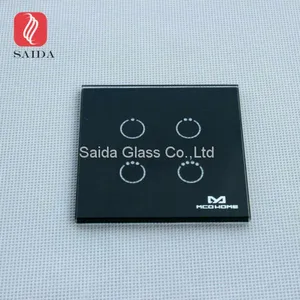 Custom Black 3mm 4mm 86*86 Glass Panel for Touch Switch thumbnail-1