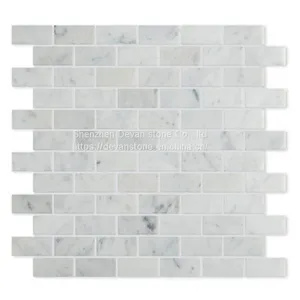 Carrara C White Marble Mosaic Tiles Backsplash Mosaic thumbnail-1