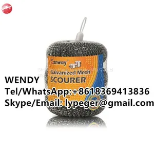 Kitchen Cleaning Dish Scourer/galvanized Mesh Scourer thumbnail-3