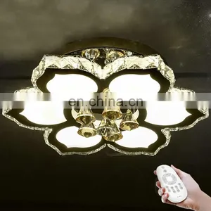 Modern Minimalist LED K9 Crystal Ceiling Lights Living Room Light Fixtures thumbnail-4