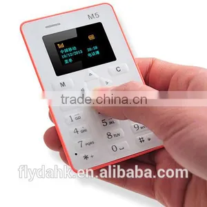 Colorful Cool Thin 4.8mm Ultra Thin M5 Mobile Pocket Card Phone Mini Gift Child Basic Mobile Phone Wholesale thumbnail-1