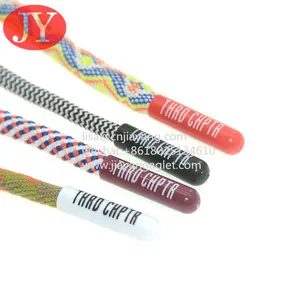 Manufacture Direct Sale Print Logo on Plastic Aglet Lace Aglet Tipping for Hoodies Cap Rope Shoelace thumbnail-1