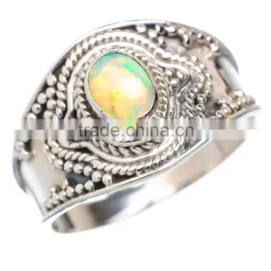 Ethiopian Opal RING ,925 Sterling Silver Jewelry Wholesale,WHOLESALE SILVER JEWELRY,SILVER EXPORTER,SILVER JEWELRY FROM INDIA thumbnail-1