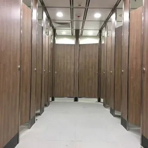 Factory Sale Compact Laminate HPL Toilet Cubicle Partition Building Material thumbnail-1