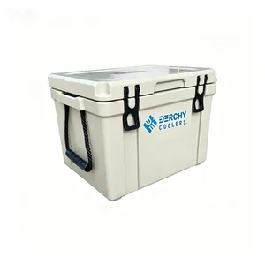 Wholesale Portable 25L Hard Cooler Box With Handle Keep Cold and Hot Food Grade Insulated Cooler for Outdoor thumbnail-2
