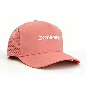 Caps Manufacturer Customized Premium Laser Perforated Sports Hats Waterproof & Quick-drying Cycling Running Cap thumbnail-3