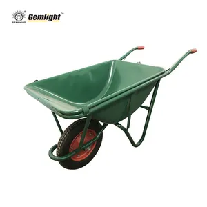 Heavy Duty Garden Construction Wheelbarrow With Steel Tray for Farm Yard Building Material Transport Wholesale thumbnail-3