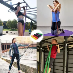Spot Wholesale：Latex Band Resistance Band Fitness Yoga Auxiliary Belt Resistance Bands , Elastic Bands for Exercise & Physical Therapy thumbnail-3