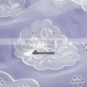 Factory Specializing Made 100%poly Flower Printing Chiffon Flower Laser Embroidery Lace Fabric for Girl Dress thumbnail-4