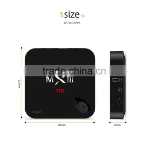MXIII-G TV Box Android 4.4 1000M LAN Amlogic S812 Quad Core 1G 8G WiFi H.265 Gigabit TV Box Kodi Fully Loaded thumbnail-6