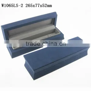 W1066LS Classic Suede Luxury Gift Wood Jewelry Box for Bracelet Chain thumbnail-3