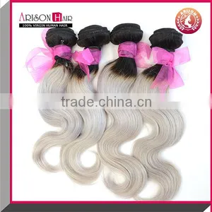 Silver Human Hair Extensions Grey Remy Hair Weave thumbnail-1