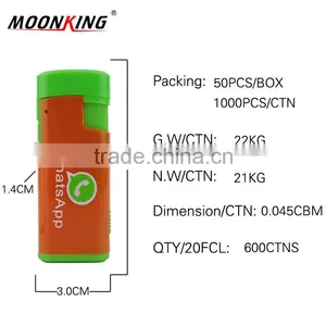Custom Printing Electronic Windproof Cigarette Lighter With LED Torch thumbnail-2