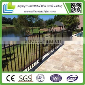 China Supplier Commercial 3 Rails 5ft High Black Powder Coated Swiming Pool Fence thumbnail-2