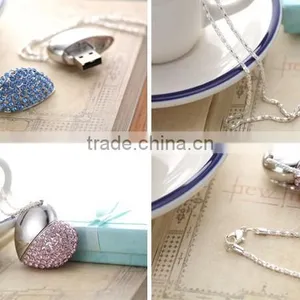 Heart-shaped Jewelry USB Flash Disk, Heart Shape Crystal USB Flash Drive thumbnail-2