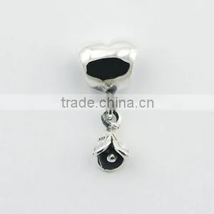 Shining Heart Bead With Adorable Bell Flower Charm thumbnail-1