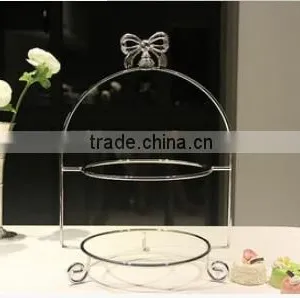 AN326 ANPHY European Style Noble Double Wedding Cake Fruit Dessert Four Sizes Metal Plate Stand Display 37.5*29*21cm thumbnail-2