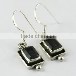 Bright Sun Iolite Earring, Gemstone Silver Jewellery, Online Silver Jewellery thumbnail-1