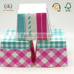 Disposable Square Cupcake Liners Cups Paper Baking Cups for Cakes thumbnail-3