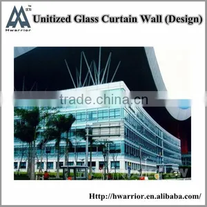 Unitized Tempered Glass Curtain Wall Supplied by Guangzhou Hwarrior thumbnail-1