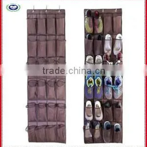 Sturdy Hanging Over the Door Shoe Organizer With 24 Large Mesh Pockets thumbnail-2