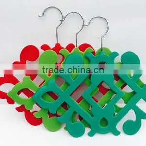 Plastic Scarf Hanger With Flocking Surface, Accept Custom thumbnail-1