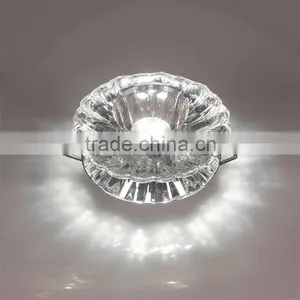 3W AC85-265V LED Spot Light 210LM Crystal Shade +Stainless Steel Chassis for Corridor Washroom thumbnail-3