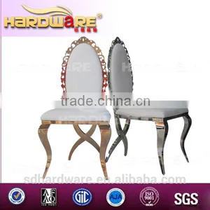 CHINA FOSHAN FURNITURE FLOWER SHAPE BACK DINING CHAIR FOR WEDDING thumbnail-2