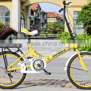 20 Inch High Quality Aluminum Alloy Folding Bike / Single Speed Folded Bicycle thumbnail-5