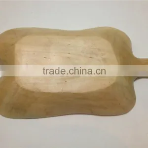 Eco-friendly China Supplier Wooden Plate,fan-shaped Serving Plate,Serving Platter thumbnail-3