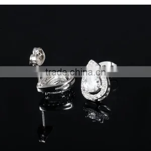 Rhodium Plated Jewellery Copper Popular Zircon Micro Pave Earring thumbnail-3