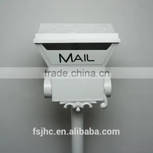 Foshan JHC-1024B Post Mounted Aluminum Mailbox/Durable Decorative Letterbox/Outdoor Lockable Standing Postbox For Garden thumbnail-1