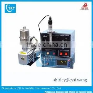 Compact Plasma Cleaning System With Digital Vacuum Gauge , 3"Dx 6.5"L Quartz Chamber, 13.56 Mhz -EQ-PCE-3 thumbnail-1
