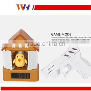 Bird Shape Decorative Shooting Target Gun Alarm Clock thumbnail-2