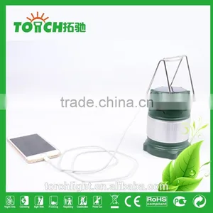 Rechargeable ABS Plastic LED Lantern Camping Light Camping Lantern With Solar Charger Camp Lantern Light By3*AA Battery thumbnail-2